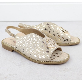 S.Barski Frauen Ledersandalen Złote S. Barski KV51-094 golden 2