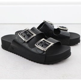 Frauenflip Flops mit schwarzem Pool Strand Schnallen Zaxy RR285058 2