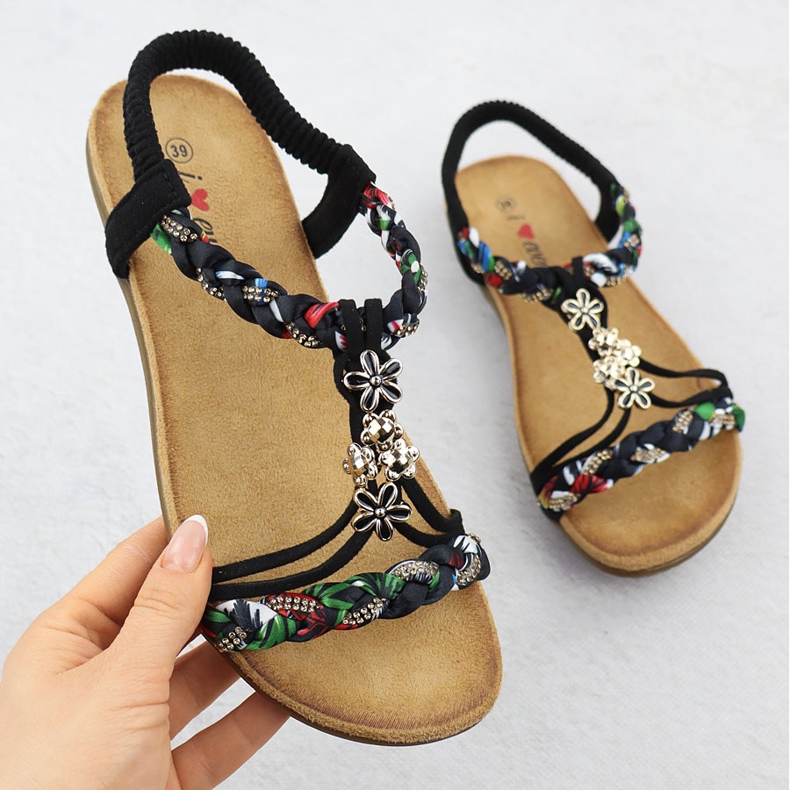 EVento Frauensandalen rutschten schwarzer Event 8309 1