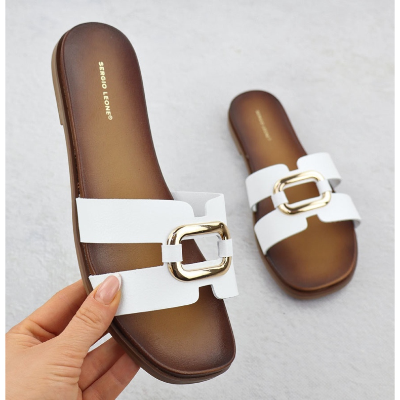 Damenflip Flops mit weißem Sergio Leone SK077H 1