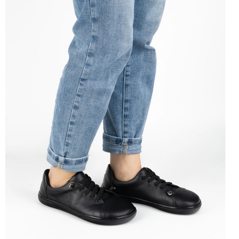 WASAK Barfußschuhe für Frauen minimalistisches Leder 0771W Schwarze Erbsen 2