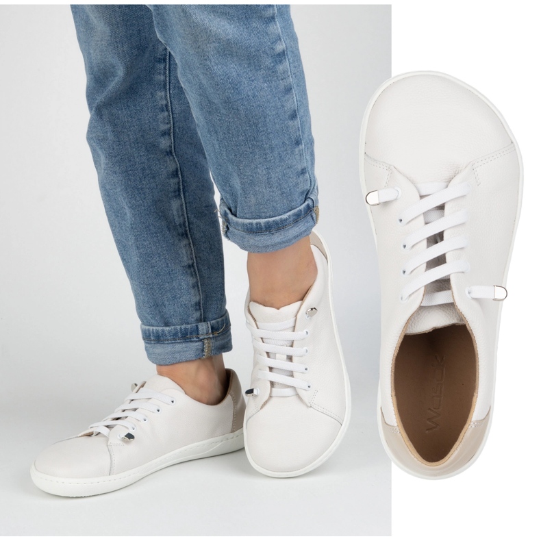 WASAK Barfußschuhe für Frauen minimalistisches Leder 0771W Weiß 1