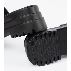 Seastar Schwarze Plateaupantoffeln 1