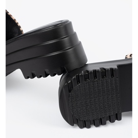 Seastar Hausschuhe auf einer Leopardenplattform braun 1