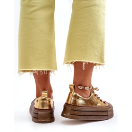 Damen-Plateau-Sneaker GOE NN2N4055 Gold golden 5