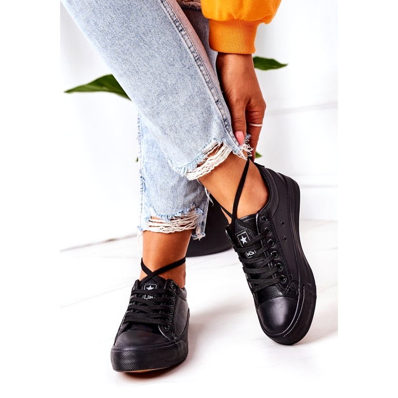 NEWS Frauen um Faux-Wildleder-schwarze Sneaker für Frauen 3