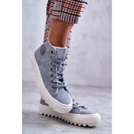 Isolierte Big Star EE274115 von Frauen hellblaue Turnschuhe 1