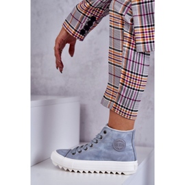 Isolierte Big Star EE274115 von Frauen hellblaue Turnschuhe 4