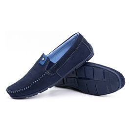 Olivier Herren-Lederslipper 937MA marineblau 2