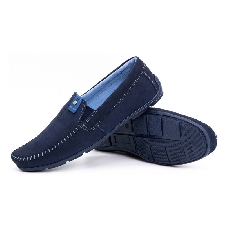 Olivier Herren-Lederslipper 937MA marineblau 2