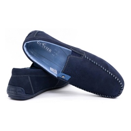 Olivier Herren-Lederslipper 937MA marineblau 3