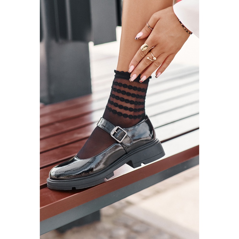 Lackierte Frauenschuhe mit schwarzem Vinceza 62179 Gürtel 4