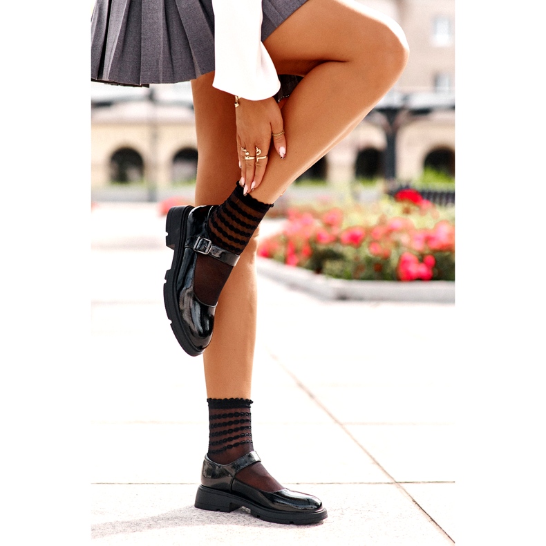 Lackierte Frauenschuhe mit schwarzem Vinceza 62179 Gürtel 2