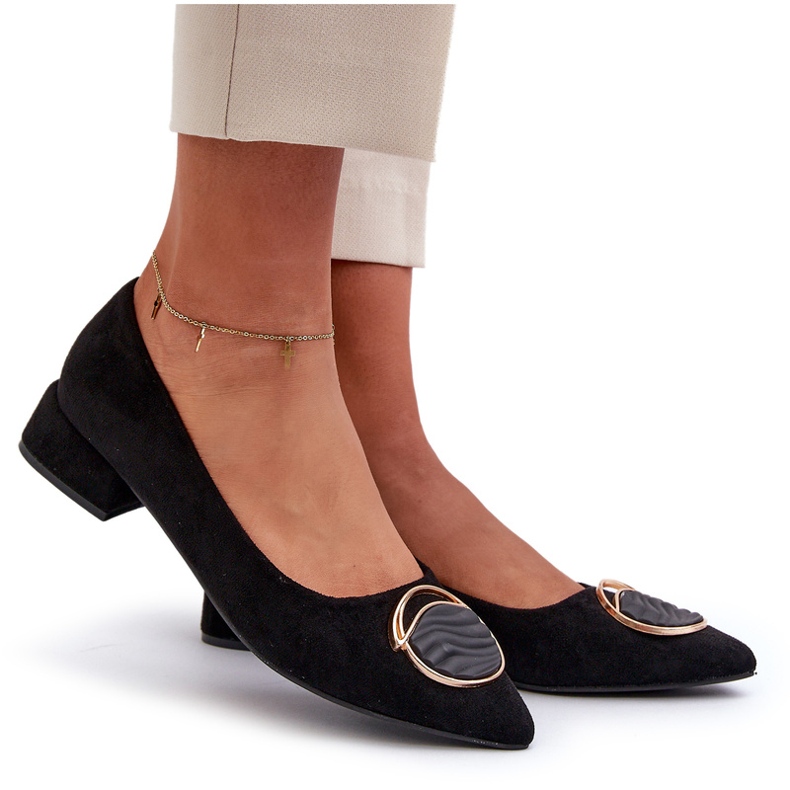 Frauenpumpen für Frauen mit niedrigem Heel mit Öko-ECO-S.Barski Kv27-037 Schwarz 5