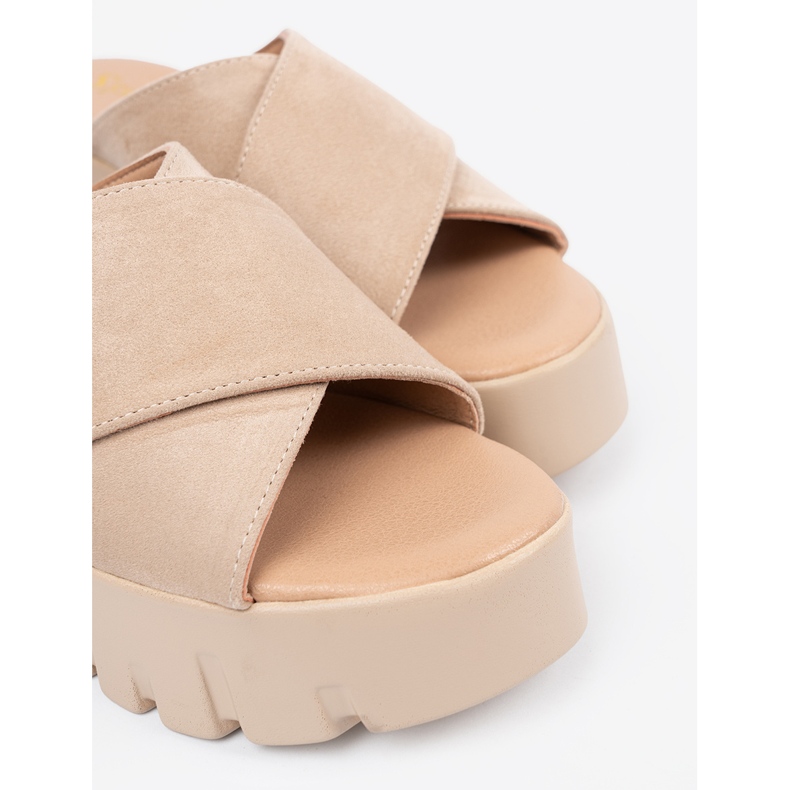 Seastar Beige Wildleder-Keilsandalen für Damen 2