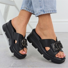 Damenschuhe auf Keilen Black Vinceza 58464 schwarz 1