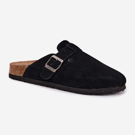 Frauen Wildleder Flip -Flops mit Big Star RR274A384 Schwarzer Schuldklammer 4