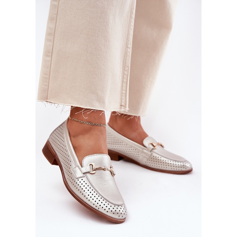 S.Barski Damenleder-Ladung mit Flachhackeln S. Barski LR51-594 Silber silber- 2