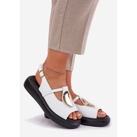 S.Barski Leder elegante Frauen Sandalen S. Barski GR51-603 Weiß 1