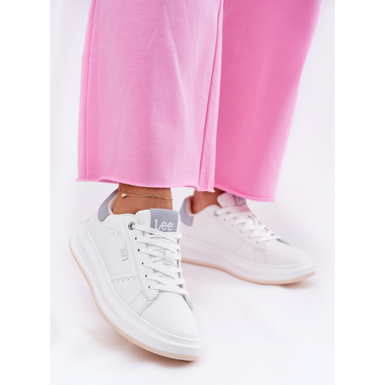 Frauen -Sneaker auf der Plattform Lee Naomi Frauen niedrig 50251012.06k Weiß 2