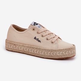 Frauen-Sneaker mit Lee Cooper LCW-25-44-3215 Geflecht beige 6