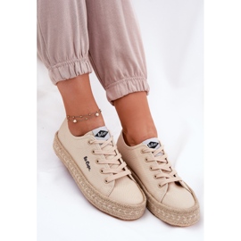Frauen-Sneaker mit Lee Cooper LCW-25-44-3215 Geflecht beige 5