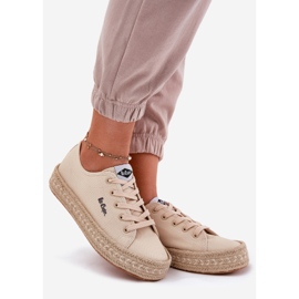 Frauen-Sneaker mit Lee Cooper LCW-25-44-3215 Geflecht beige 7
