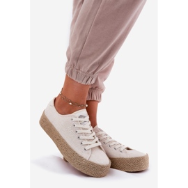 Frauen-Sneaker auf der Plattform mit dem Lee Cooper LCW-25-02-3284 Braid beige 5
