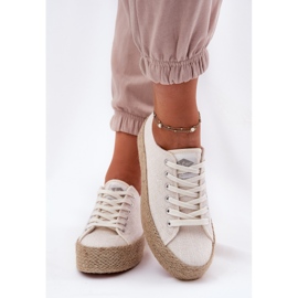 Frauen-Sneaker auf der Plattform mit dem Lee Cooper LCW-25-02-3284 Braid beige 7