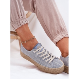 Frauen-Sneaker auf der Plattform mit Lee Cooper LCW-25-02-3283 Blaues Geflecht 6