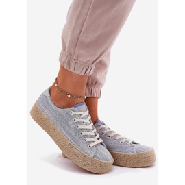 Frauen-Sneaker auf der Plattform mit Lee Cooper LCW-25-02-3283 Blaues Geflecht 8