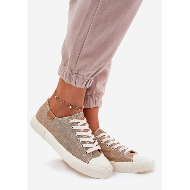 Frauenmaterial Sneaker Big Star RR274795 Beige 1