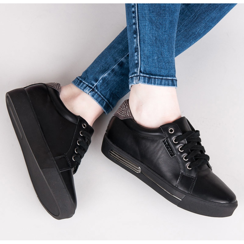 Vices Plateau-Sportschuhe schwarz braun 1