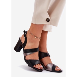 Frauensandalen auf dem Sergio Leone SK866 Post schwarz 1