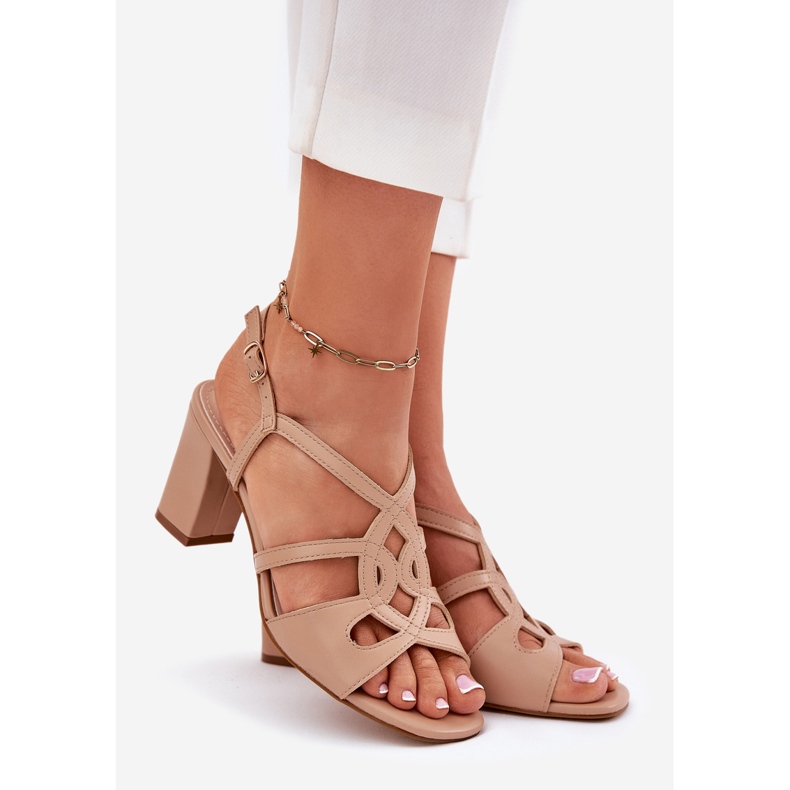 Damens -Absätze mit Sergio Leone SK884 BEGE beige 1