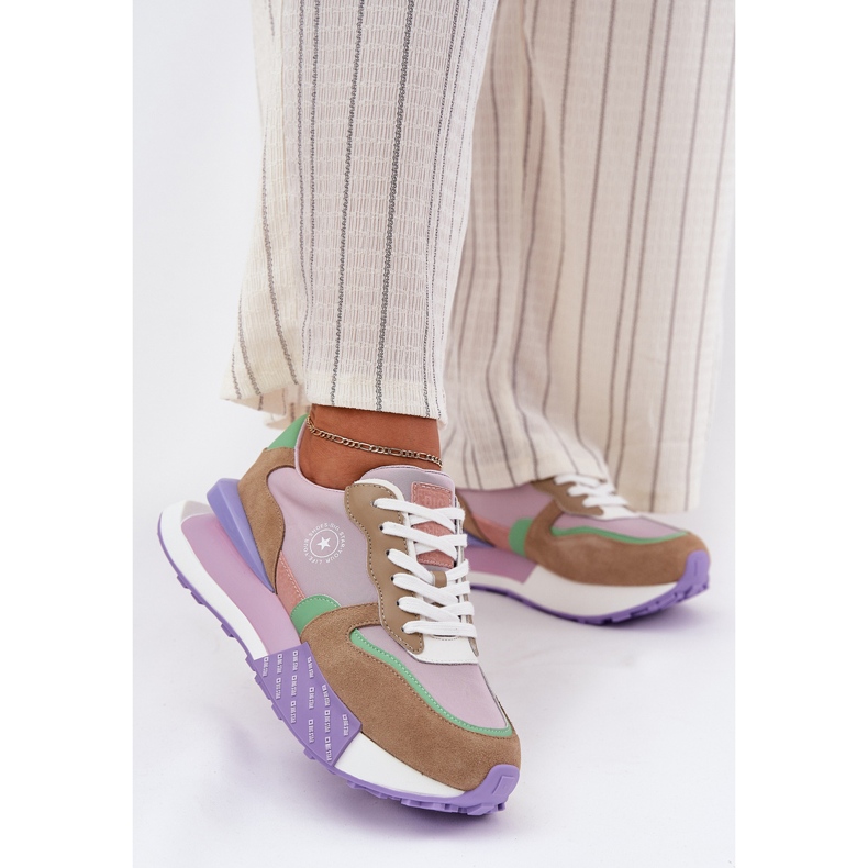 Frauen-Wildleder-Turnschuhe auf der Big Star RR274815 Hi-polish Pink System-Plattform rosa 2