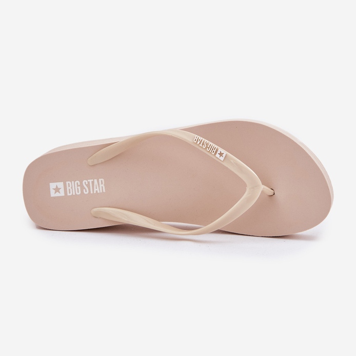 Frauenflip -Flops auf Keilen Big Star RR274A551 Beige 2