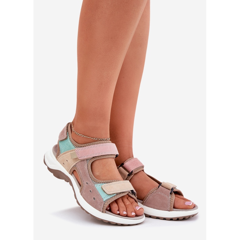 Frauen Ledersandalen McKeylor 95347 Beige 1