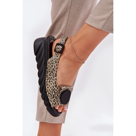 ARTIKER Natürliche Ledersandalen für einen Keilartker 56C2186 Leopardendruck beige 5