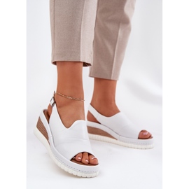 ARTIKER Frauen Ledersandalen für einen Keilartker 56C0918 Weiß 2