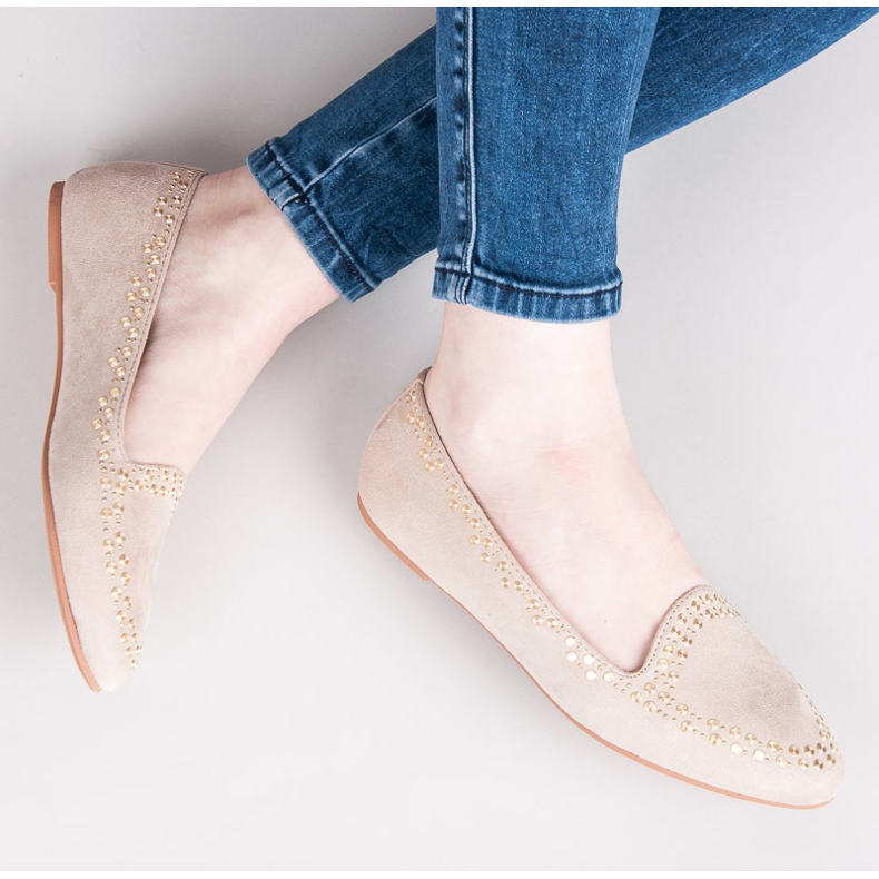 Vices Ballerinas aus Wildleder braun 1