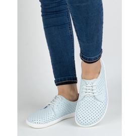 Olivier Barefoot Frauen minimalistische Openwork -Schuhe 1288pol Blau 1