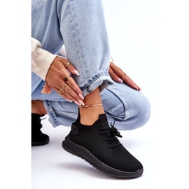 Frauen -Slip -up schwarze Sportschuhe 3