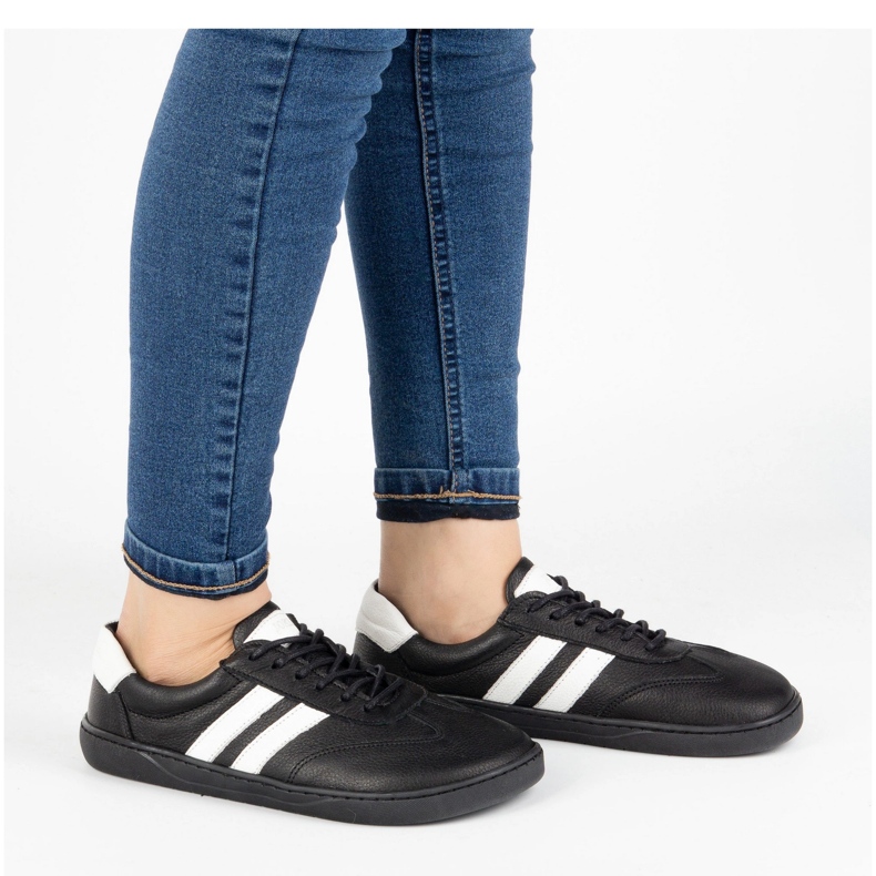 Joker Barfuß Frauen minimalistische Schuhe aus natürlichen Leder 908J Schwarz 1