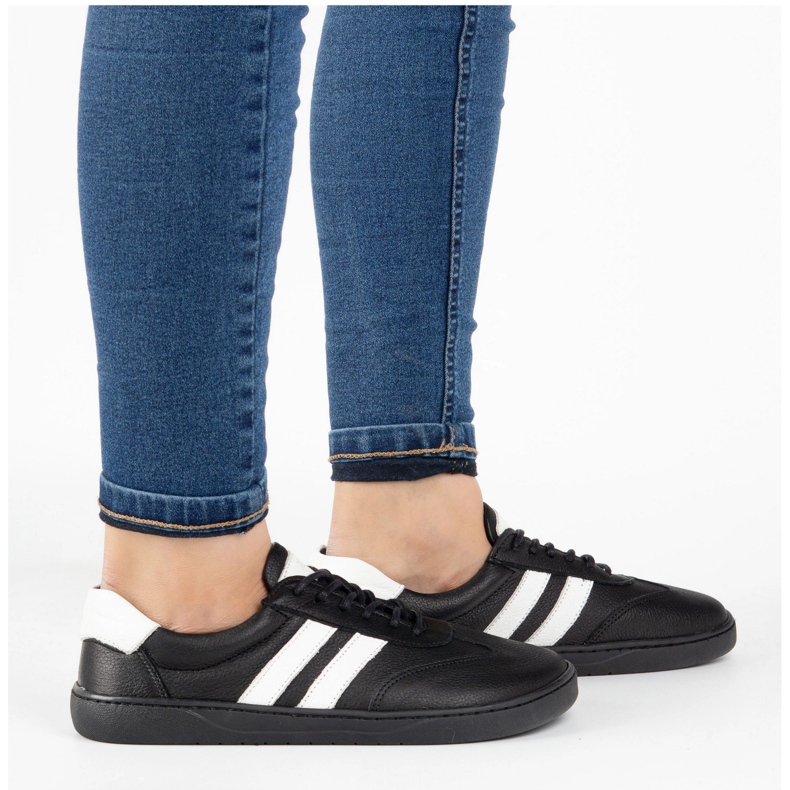 Joker Barfuß Frauen minimalistische Schuhe aus natürlichen Leder 908J Schwarz 2