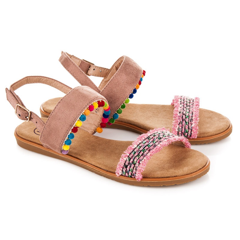 Kylie Flache Sandalen mit Schnalle mehrfarbig 1