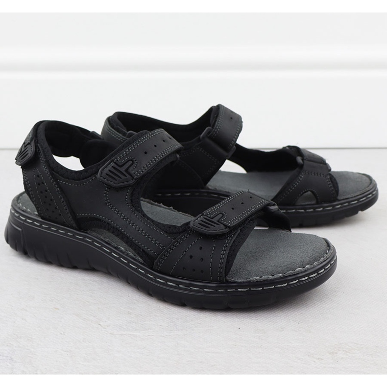 Black McKeylor 95320 Ledersandalen schwarz 1