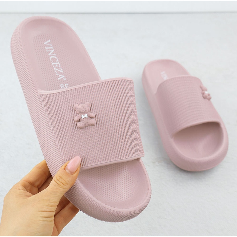 Foam Flip Flops für Pool Beach mit Teddybär Pink Vinceza 75210 rosa 1