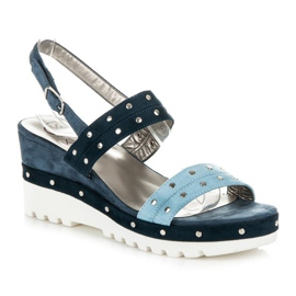 Kylie Keilsandalen mit Jets blau 1