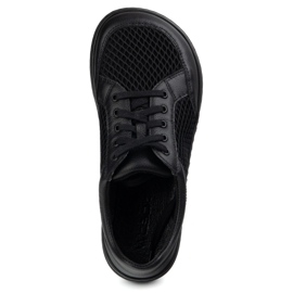 WASAK Frauen barfuß Schuhe minimalistisches Leder 0772SW Schwarz 2